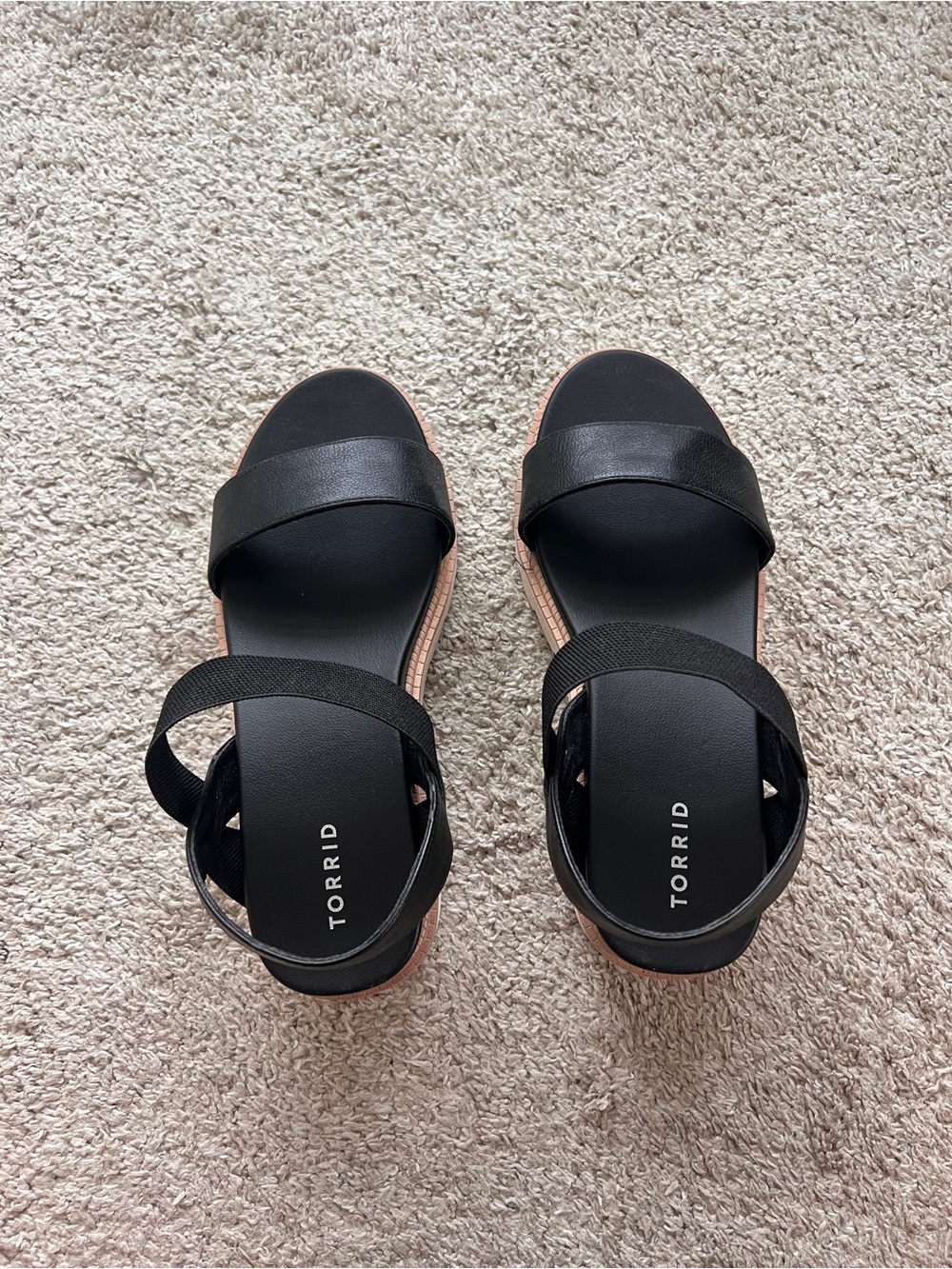 torrid Black Dual-Strap Slingback Platform Sandals - Picture 2 of 7
